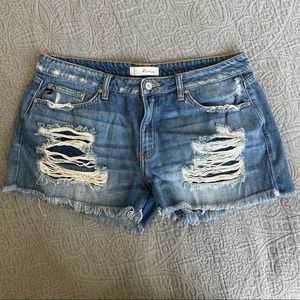 KanCan Distressed Denim Shorts